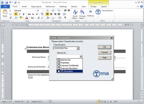 classification for office 1 TITUS Classification for Microsoft Office