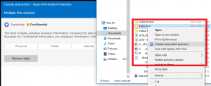 Bulk Data Classification feature